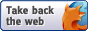 Take back the web. Firefox logo.
